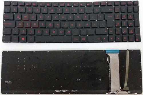 Teclado Nuevo-Original para Asus G551 GL551 GL551J GL552 ROG GL752 GL752V G771 ZX50 con retroiluminación rojo , español