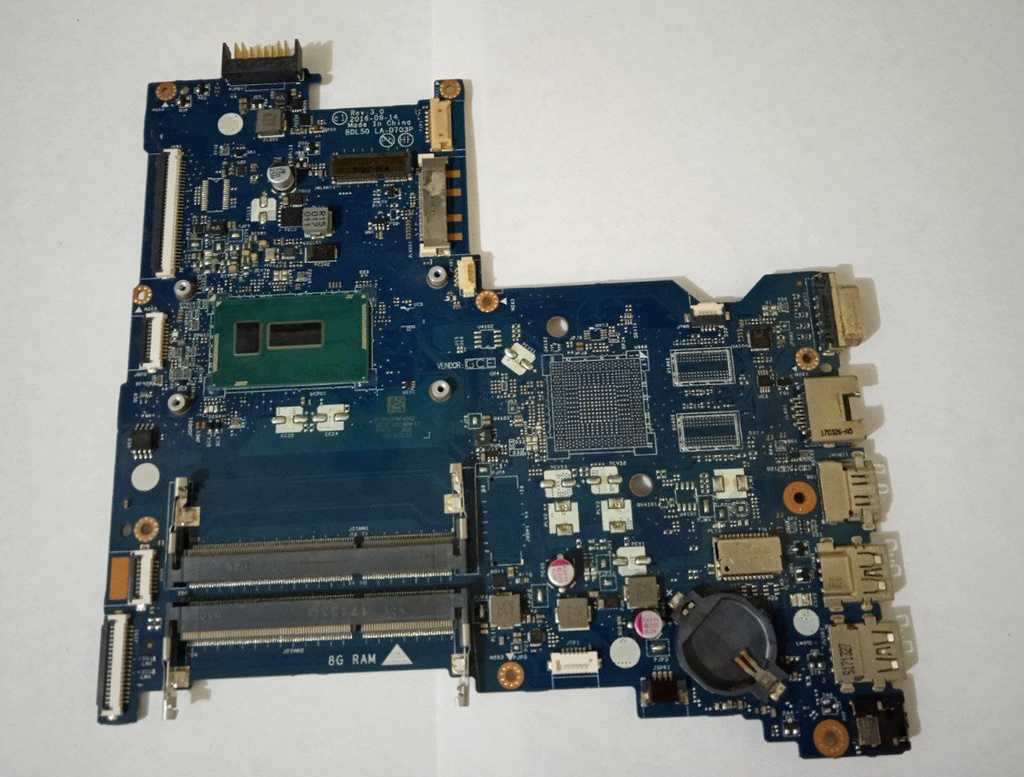 Motherboard para laptop HP 250 G5 15 series cód: LA-D703P (solo para repuesto)