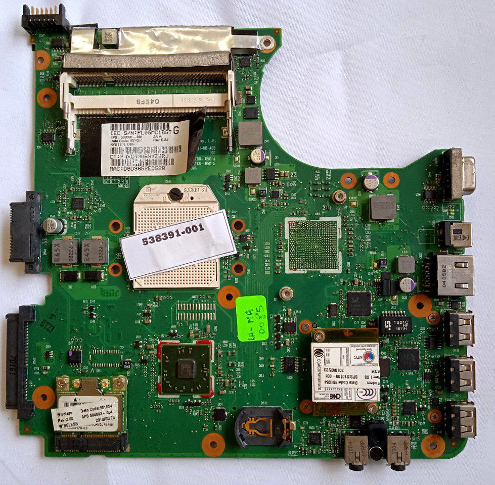 Motherboard para laptop  HP Compaq 515 615 CQ515 CQ61 P/N: 6050A2258701/ 538391-001 (solo para repuesto)