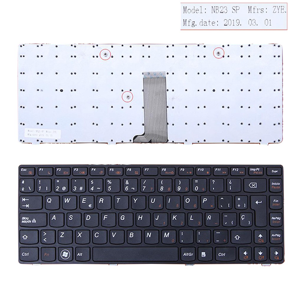 Teclado para Laptop Lenovo Ideapad Z380 Z480 Z485 G480 G485