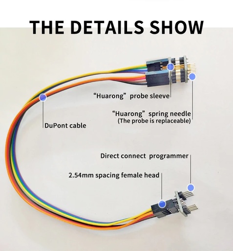 Programador Adaptador  Cable DIP 8 SPI Flash 208mil SOP8 Mejorado